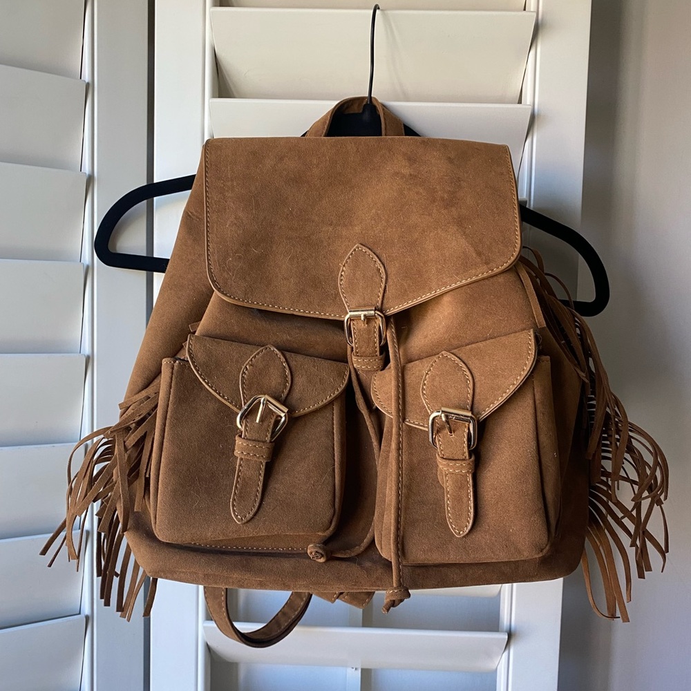 Nasty Gal faux suede backpack